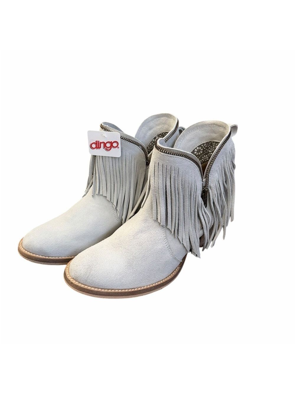 Dingo New NWT JuJu Fringe Suede Western Cowgirl Ankle Boots Festival Rodeo 9